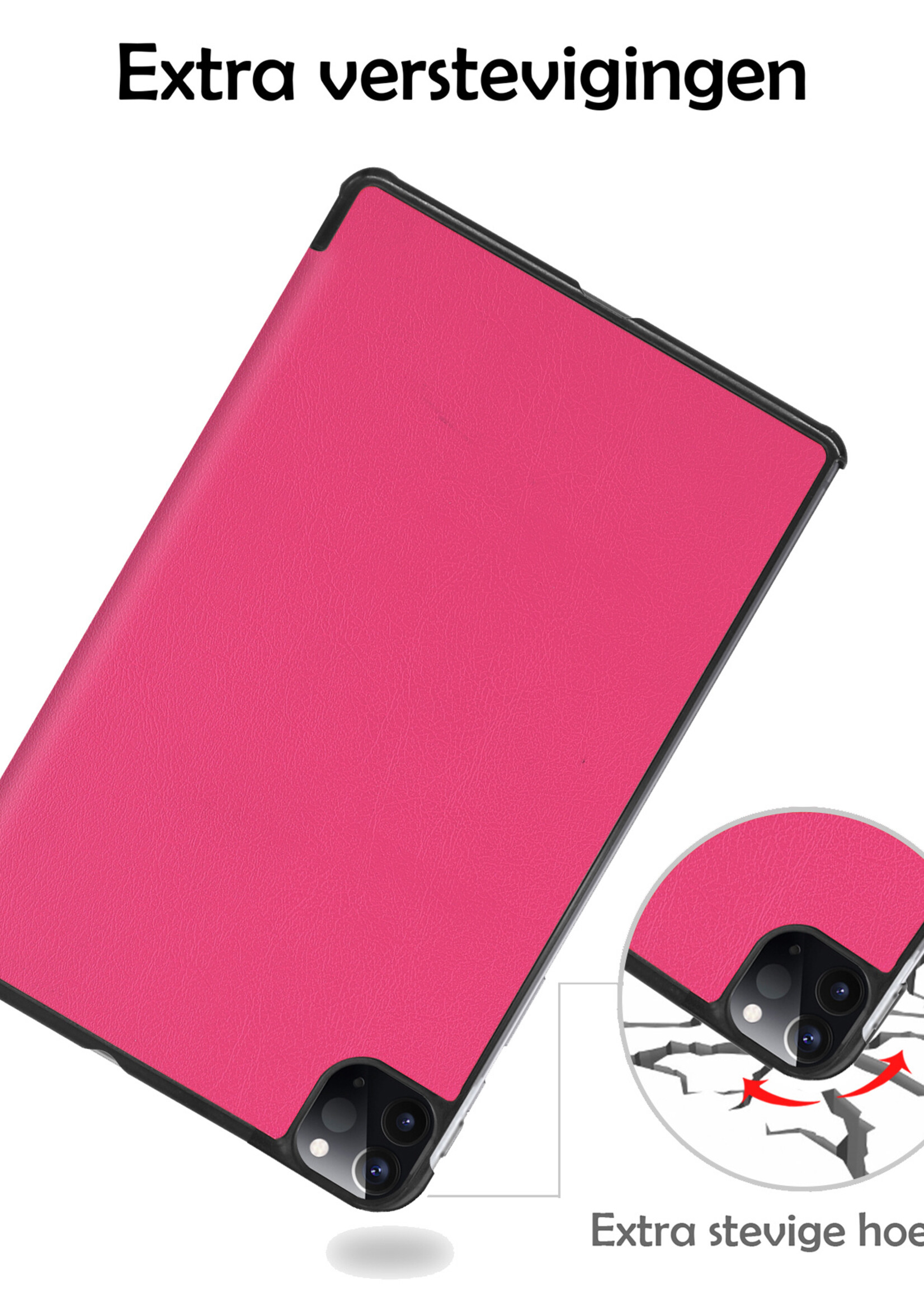 LUQ LUQ iPad Pro 11 inch (2022) Hoesje - Donkerroze