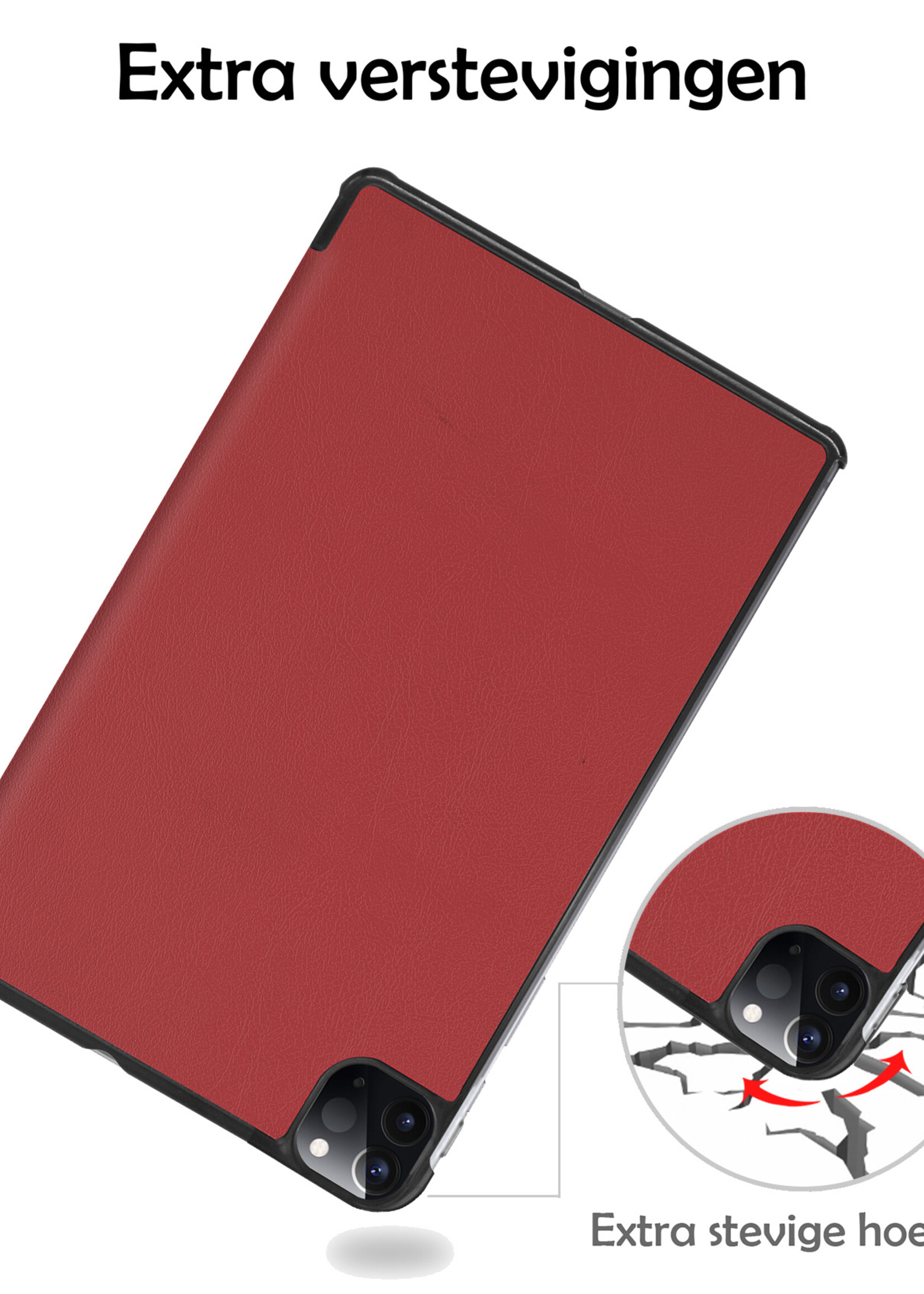 LUQ LUQ iPad Pro 11 inch (2022) Hoesje - Donkerrood
