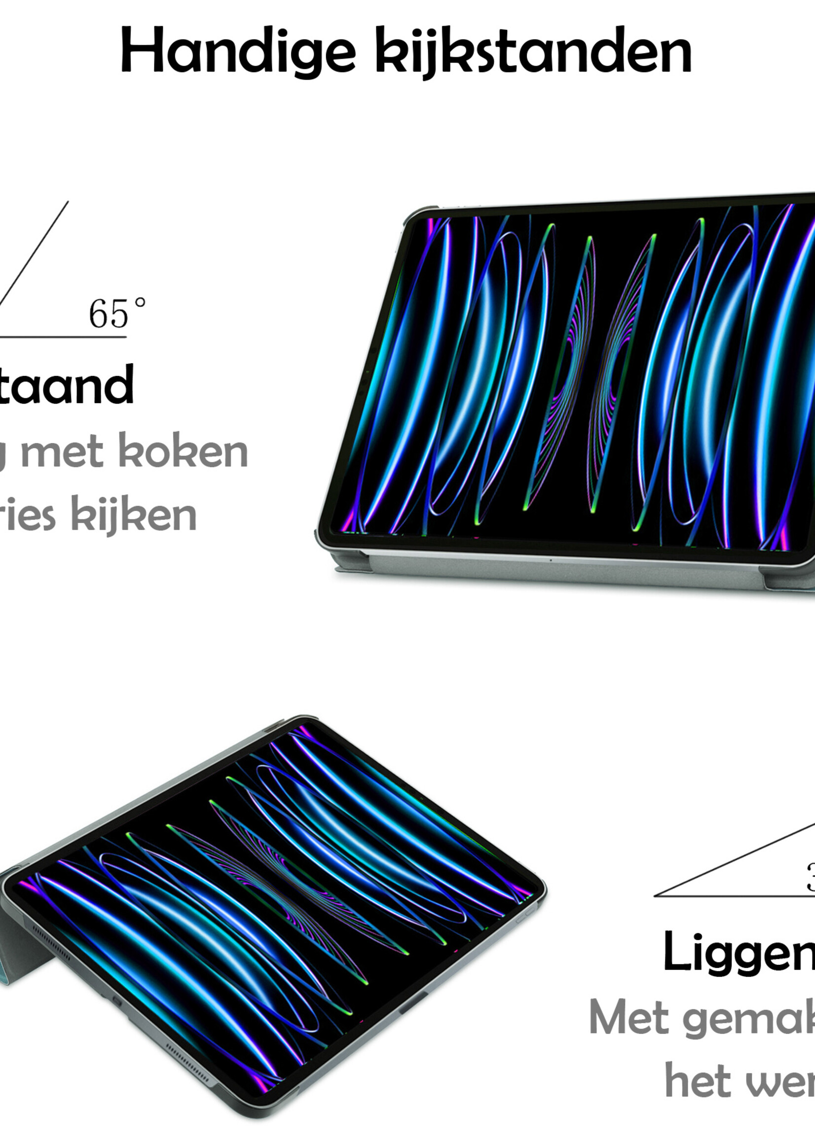 LUQ LUQ iPad Pro 11 inch (2022) Hoesje - Donkergroen