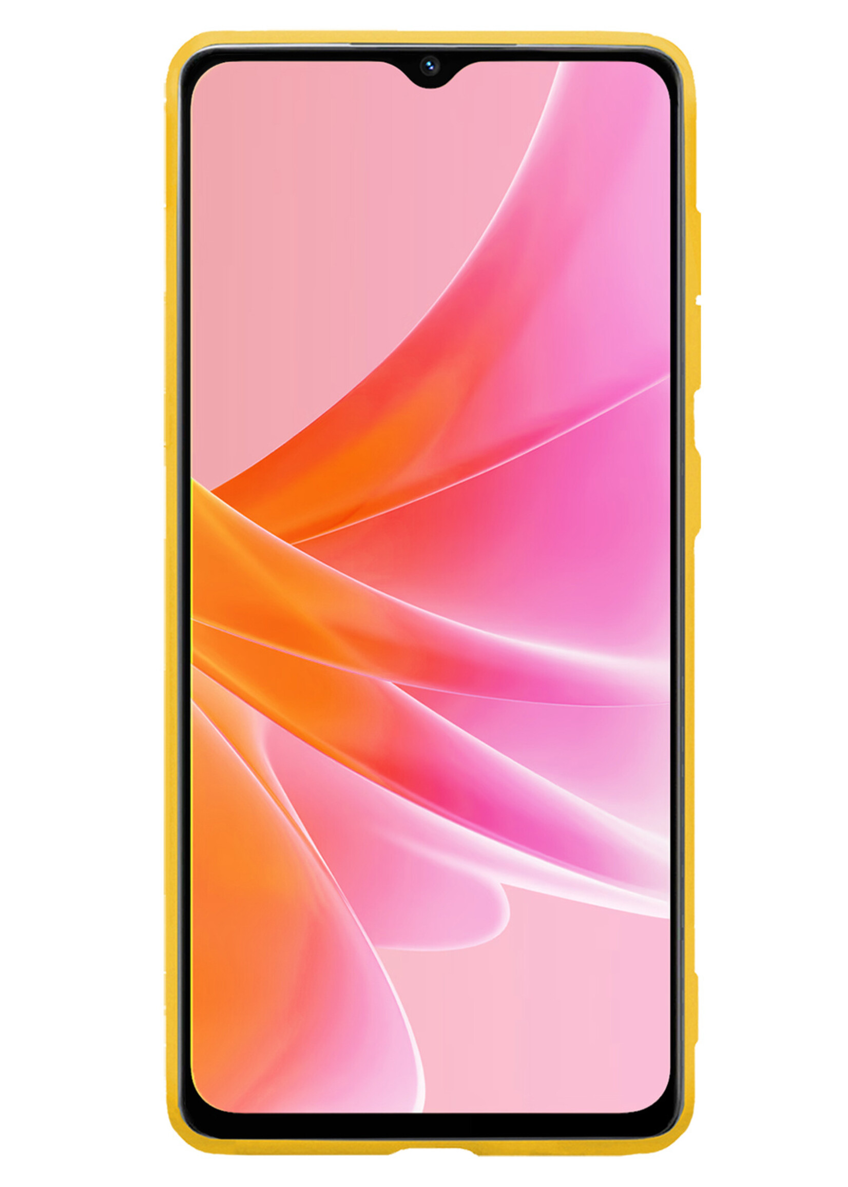 LUQ Hoesje Geschikt voor OPPO A17 Hoesje Siliconen Case - Hoes Geschikt voor OPPO A17 Hoes Siliconen - Geel - 2 Stuks