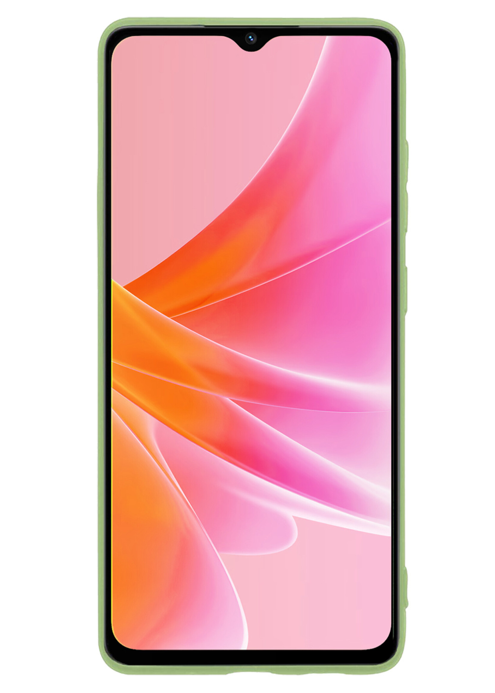 LUQ Hoesje Geschikt voor OPPO A57 Hoesje Siliconen Case - Hoes Geschikt voor OPPO A57 Hoes Siliconen - Groen - 2 Stuks