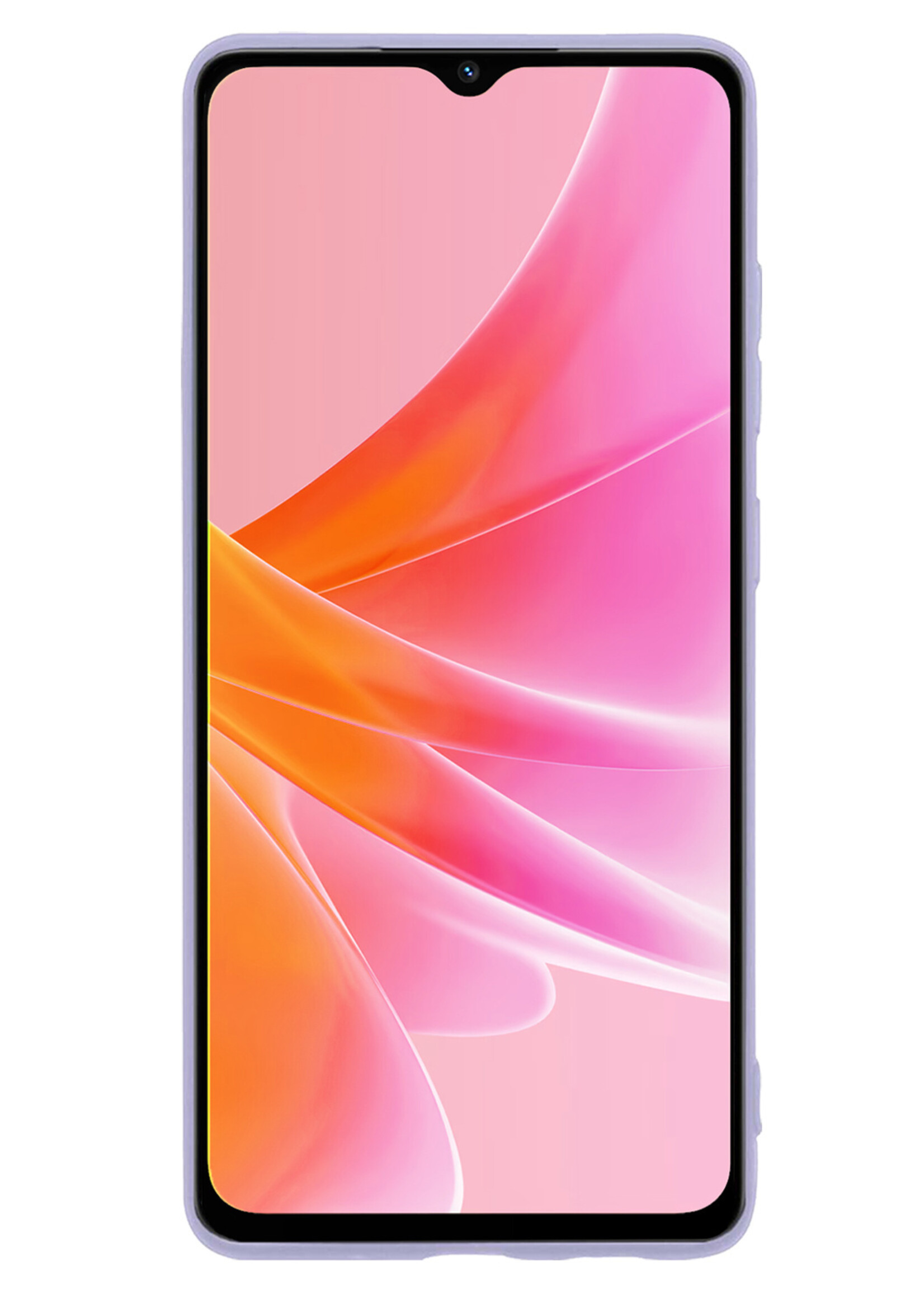 LUQ Hoesje Geschikt voor OPPO A17 Hoesje Siliconen Case Met 2x Screenprotector - Hoes Geschikt voor OPPO A17 Hoes Siliconen - Lila