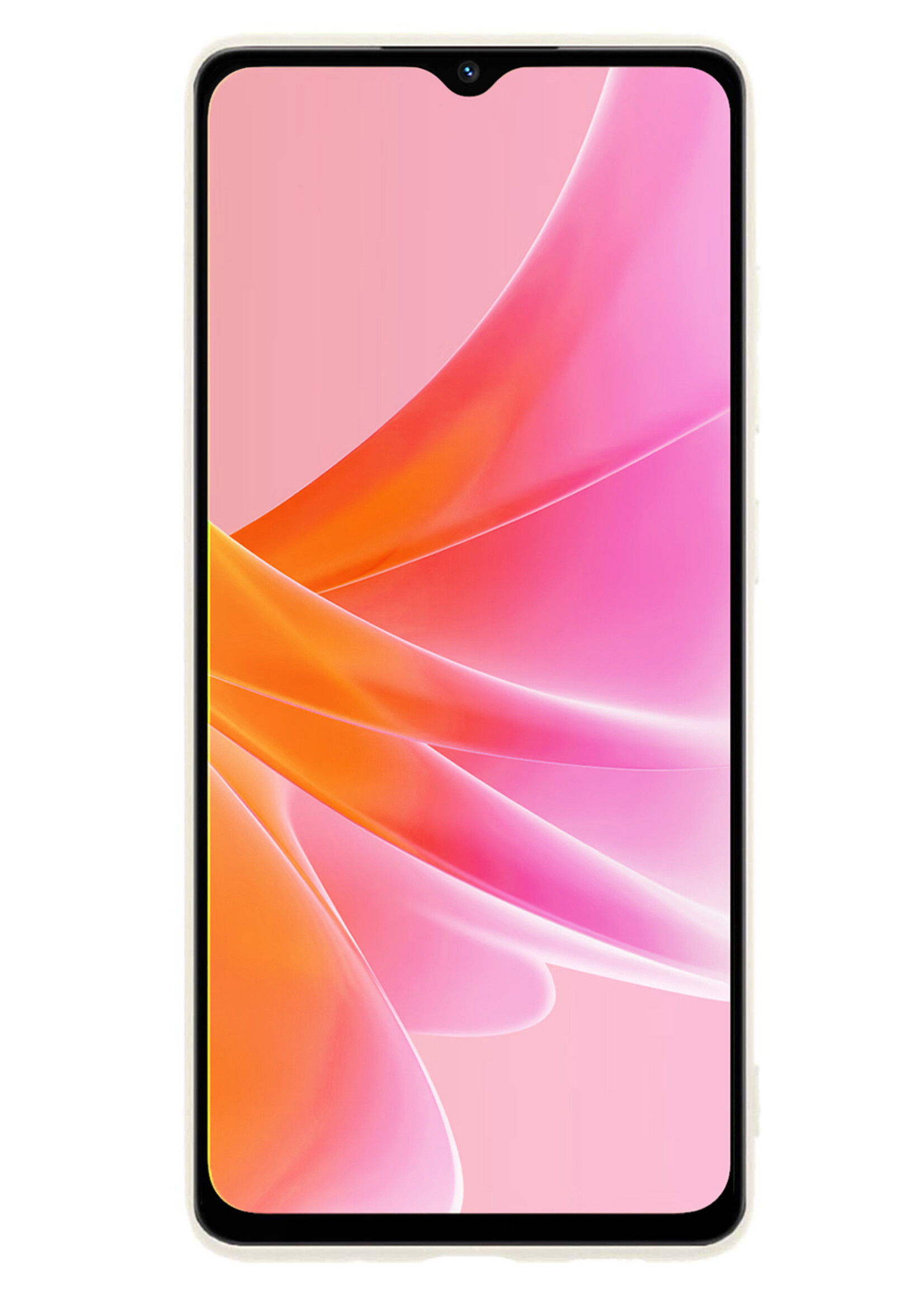 LUQ Hoesje Geschikt voor OPPO A17 Hoesje Siliconen Case Met 2x Screenprotector - Hoes Geschikt voor OPPO A17 Hoes Siliconen - Wit