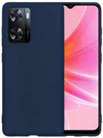LUQ LUQ OPPO A57s Hoesje Siliconen - Donkerblauw
