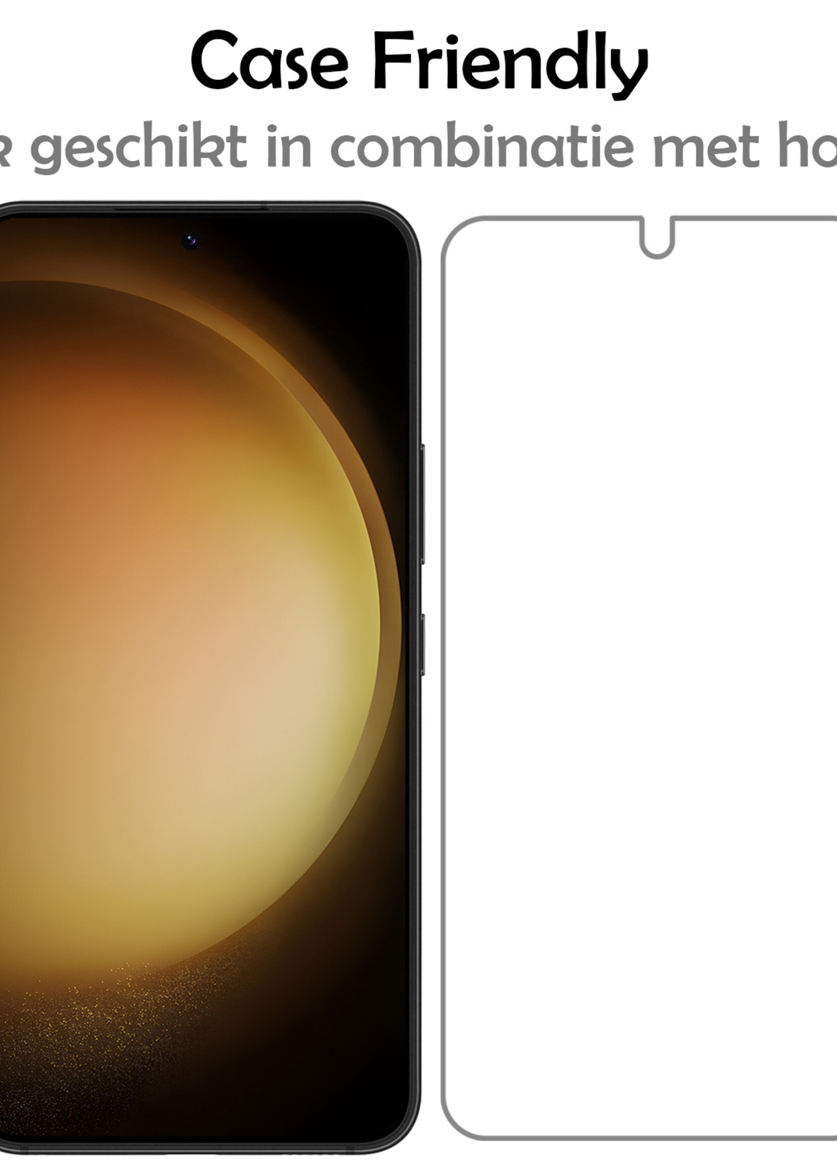 LUQ Screenprotector Geschikt voor Samsung S23 Screenprotector Beschermglas Gehard Glas - Screenprotector Geschikt voor Samsung Galaxy S23 Screenprotector Glas - 2 Stuks