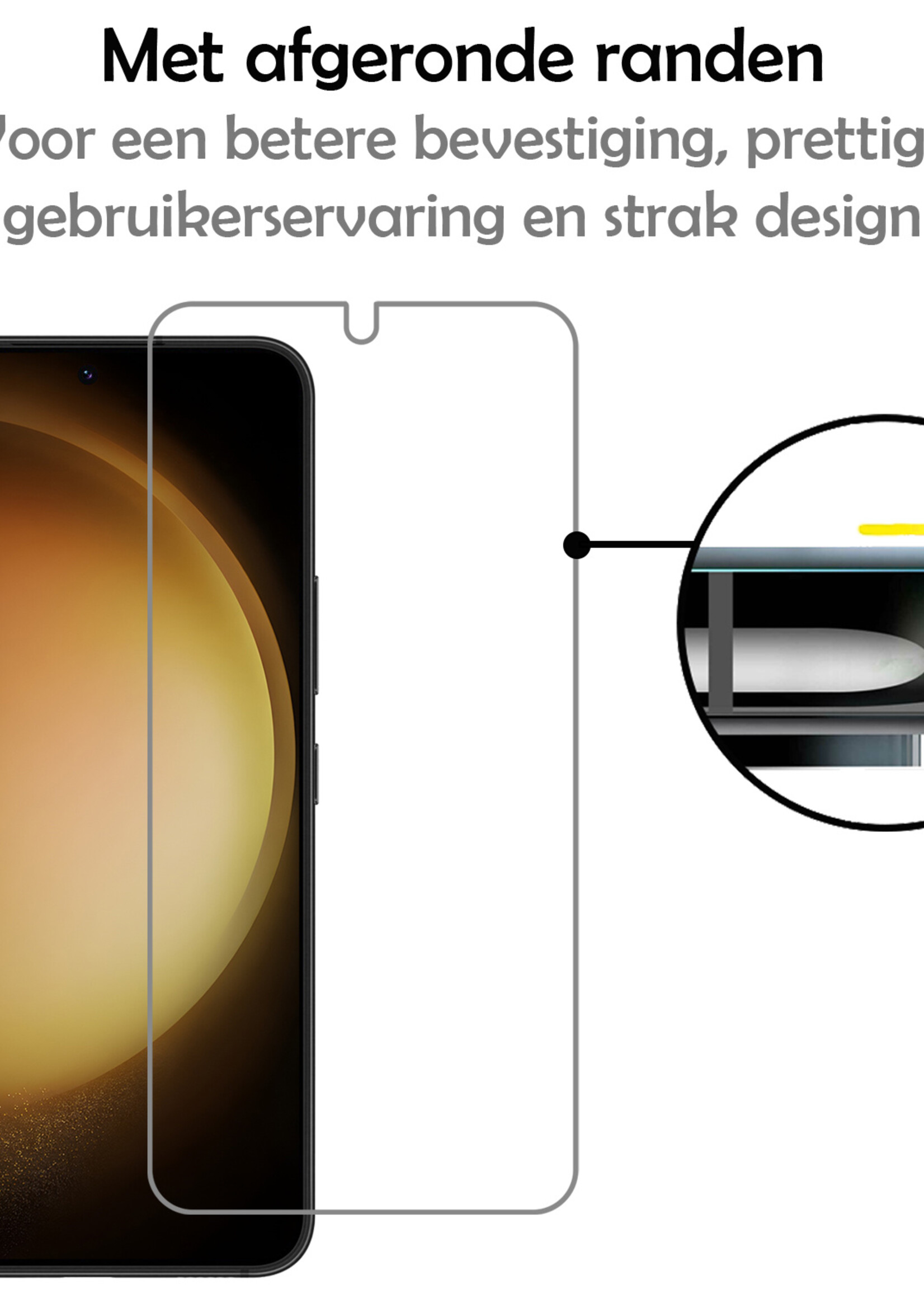 LUQ Screenprotector Geschikt voor Samsung S23 Plus Screenprotector Beschermglas Gehard Glas - Screenprotector Geschikt voor Samsung Galaxy S23 Plus Screenprotector Glas - 3 Stuks