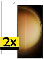 LUQ LUQ Samsung Galaxy S23 Ultra Screenprotector Glas Full Cover - 2 PACK