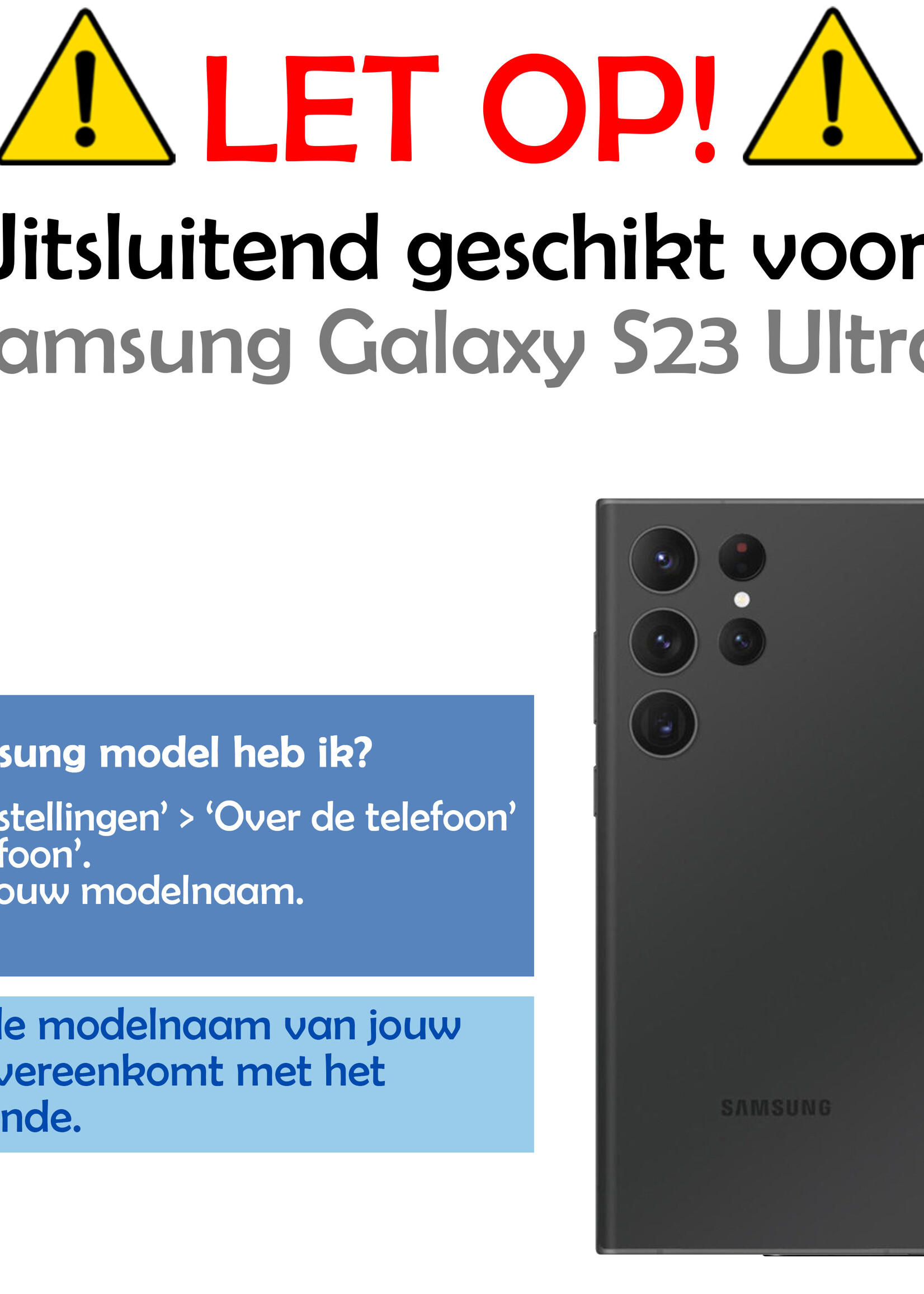 LUQ Screenprotector Geschikt voor Samsung S23 Ultra Screenprotector Glas Full Cover - Screenprotector Geschikt voor Samsung Galaxy S23 Ultra Screenprotector Full Cover - 3 Stuks