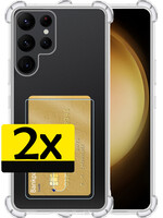 LUQ LUQ Samsung Galaxy S23 Ultra Hoesje Pashouder - 2 PACK