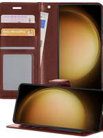 LUQ LUQ Samsung Galaxy S23 Hoesje Bookcase - Bruin