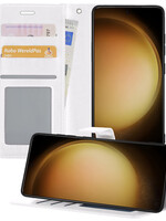 LUQ LUQ Samsung Galaxy S23 Hoesje Bookcase - Wit