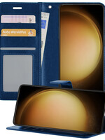 LUQ LUQ Samsung Galaxy S23 Plus Hoesje Bookcase - Donkerblauw