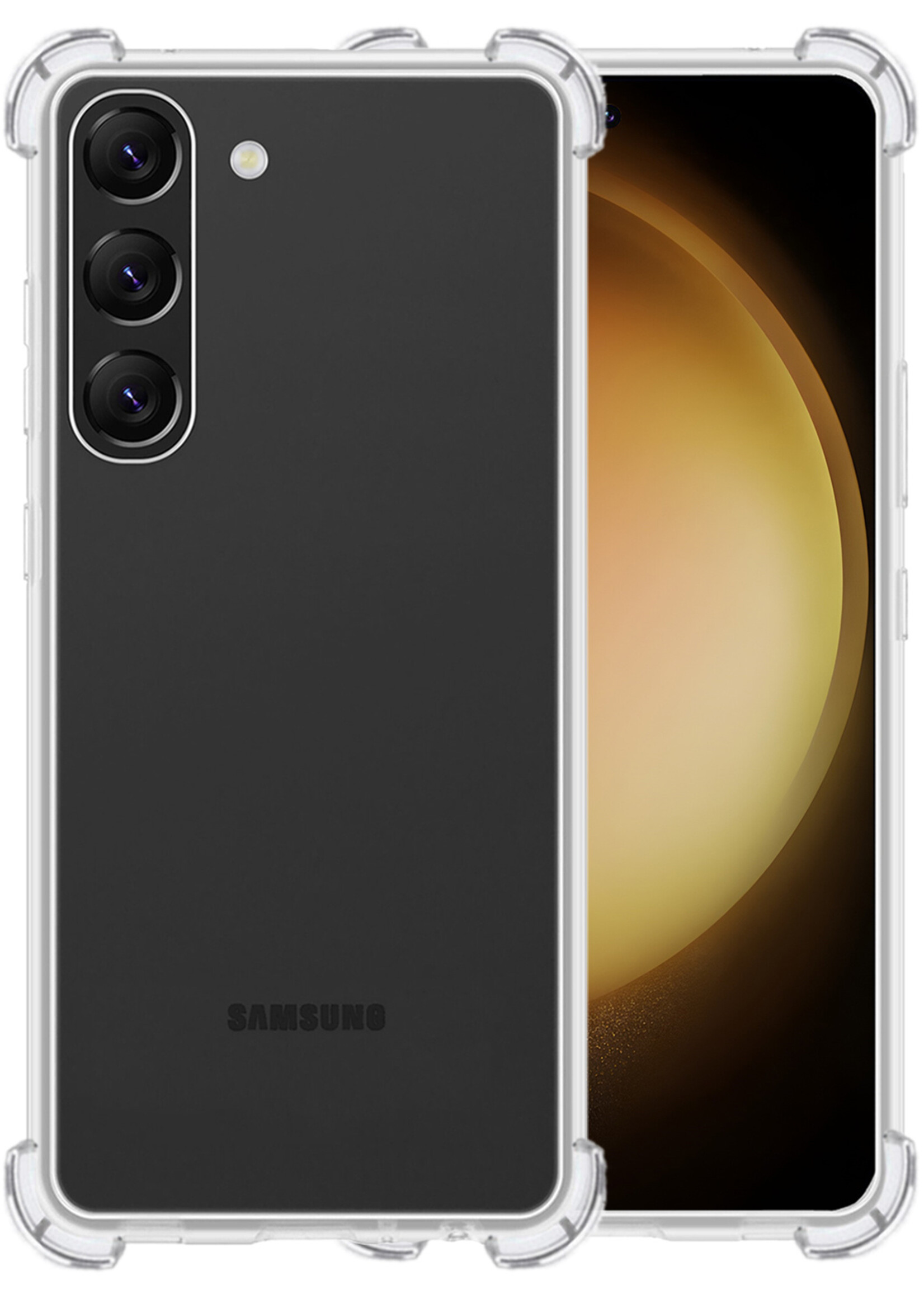 LUQ Hoesje Geschikt voor Samsung S23 Plus Hoesje Shockproof Case Siliconen - Hoes Geschikt voor Samsung Galaxy S23 Plus Hoes Cover Siliconen - Transparant