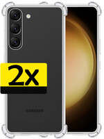 LUQ LUQ Samsung Galaxy S23 Plus Hoesje Shockproof - Transparant - 2 PACK
