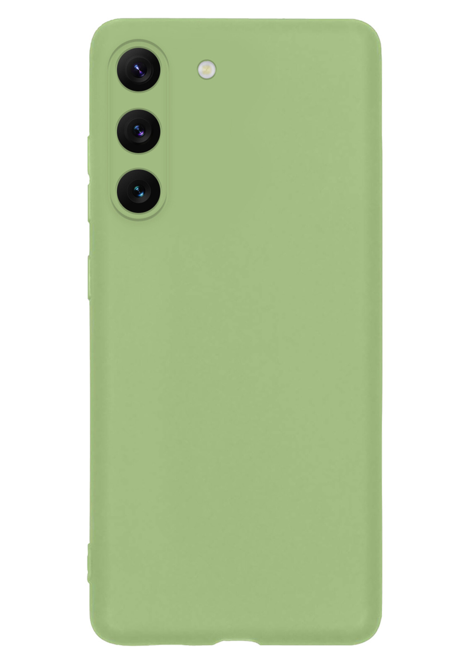 LUQ Hoesje Geschikt voor Samsung S23 Plus Hoesje Siliconen Case - Hoes Geschikt voor Samsung Galaxy S23 Plus Hoes Siliconen - Groen