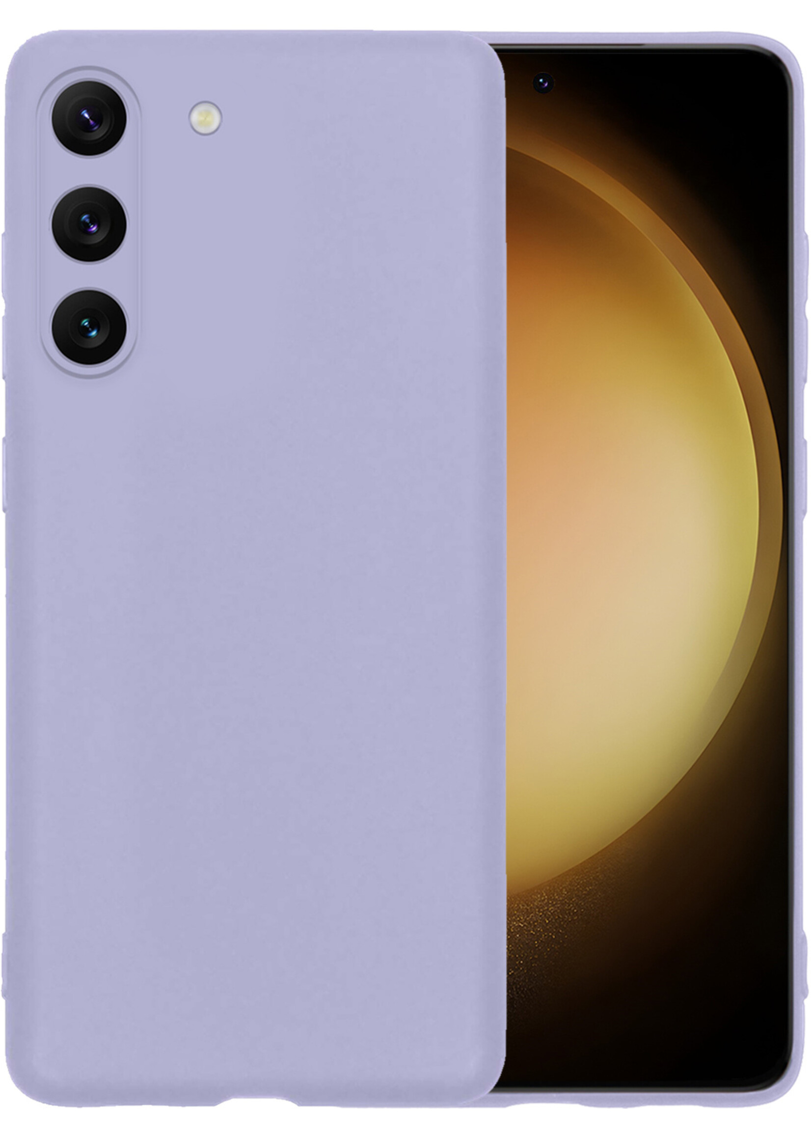 LUQ Hoesje Geschikt voor Samsung S23 Plus Hoesje Siliconen Case - Hoes Geschikt voor Samsung Galaxy S23 Plus Hoes Siliconen - Lila