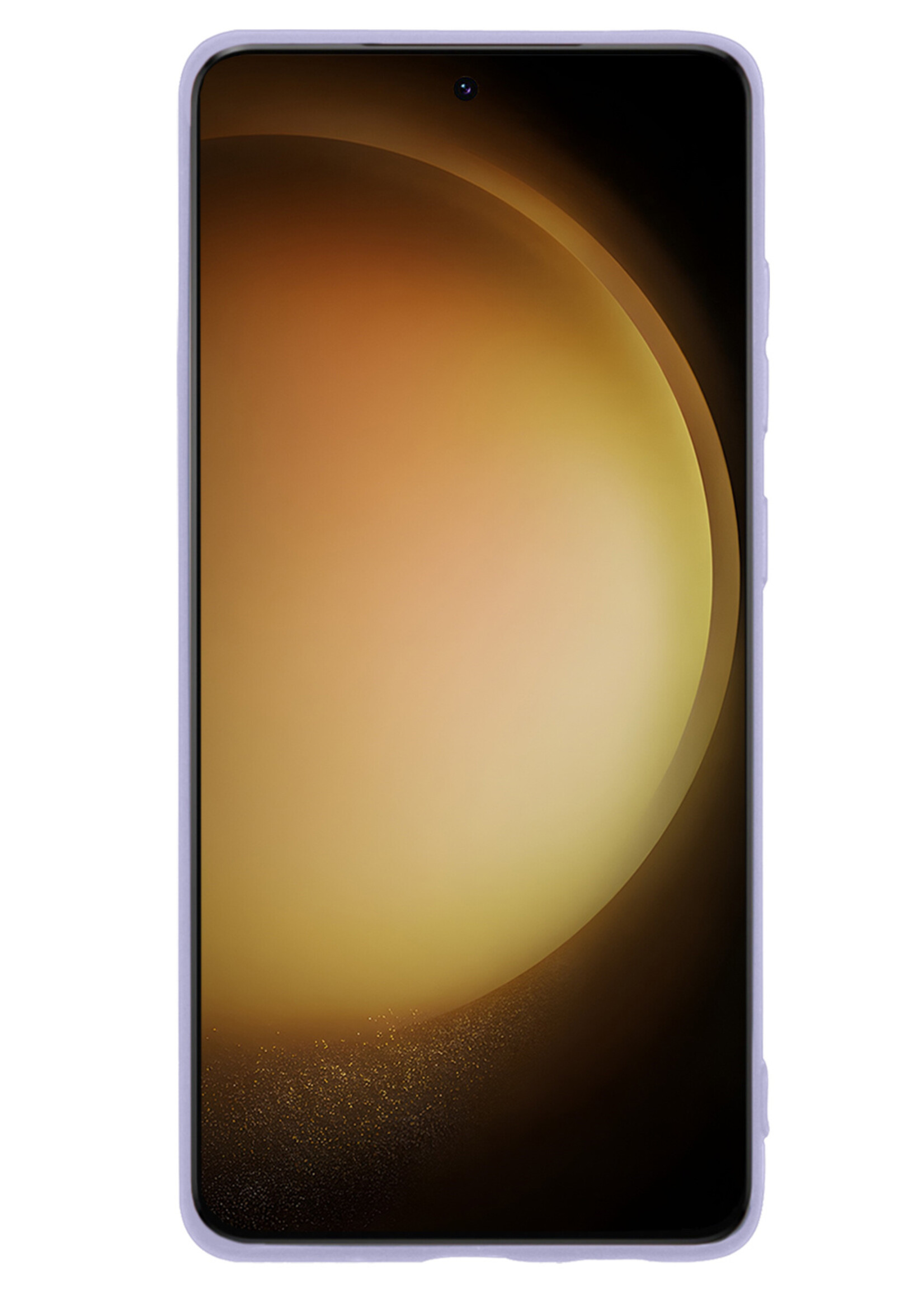 LUQ Hoesje Geschikt voor Samsung S23 Hoesje Siliconen Case - Hoes Geschikt voor Samsung Galaxy S23 Hoes Siliconen - Lila - 2 Stuks