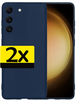 LUQ LUQ Samsung Galaxy S23 Plus Hoesje Siliconen - Donkerblauw - 2 PACK