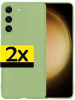 LUQ LUQ Samsung Galaxy S23 Plus Hoesje Siliconen - Groen - 2 PACK
