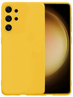 LUQ LUQ Samsung Galaxy S23 Ultra Hoesje Siliconen - Geel