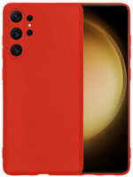 LUQ LUQ Samsung Galaxy S23 Ultra Hoesje Siliconen - Rood