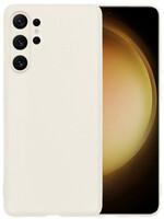LUQ LUQ Samsung Galaxy S23 Ultra Hoesje Siliconen - Wit