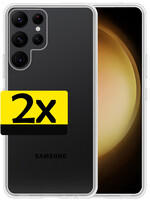 LUQ LUQ Samsung Galaxy S23 Ultra Hoesje Siliconen - Transparant - 2 PACK