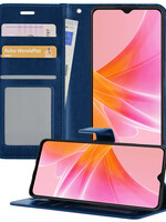 LUQ LUQ OPPO A17 Hoesje Bookcase - Donkerblauw