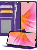 LUQ LUQ OPPO A17 Hoesje Bookcase - Paars