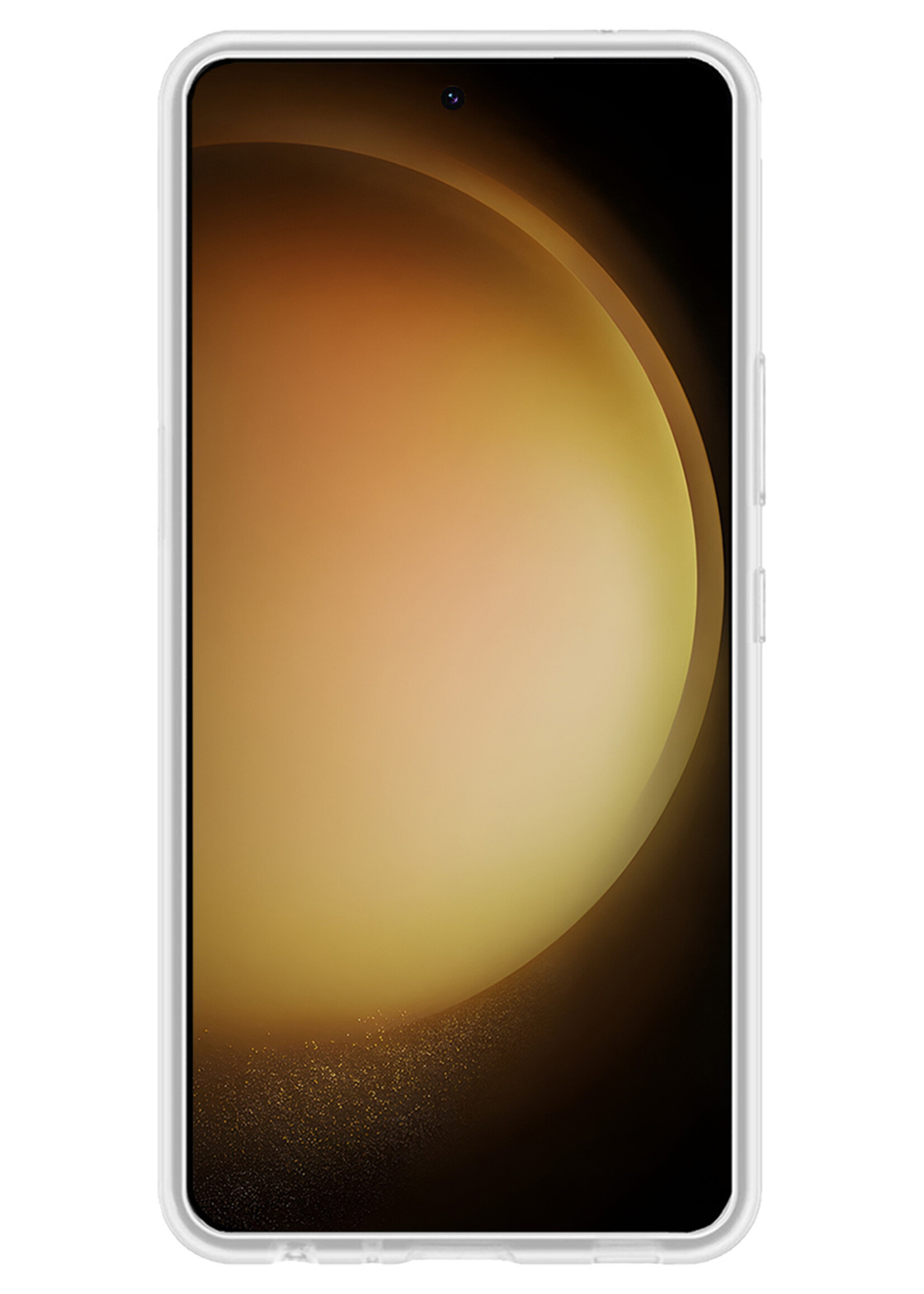 LUQ Hoesje Geschikt voor Samsung S23 Plus Hoesje Siliconen Case Met Screenprotector - Hoes Geschikt voor Samsung Galaxy S23 Plus Hoes Siliconen - Transparant