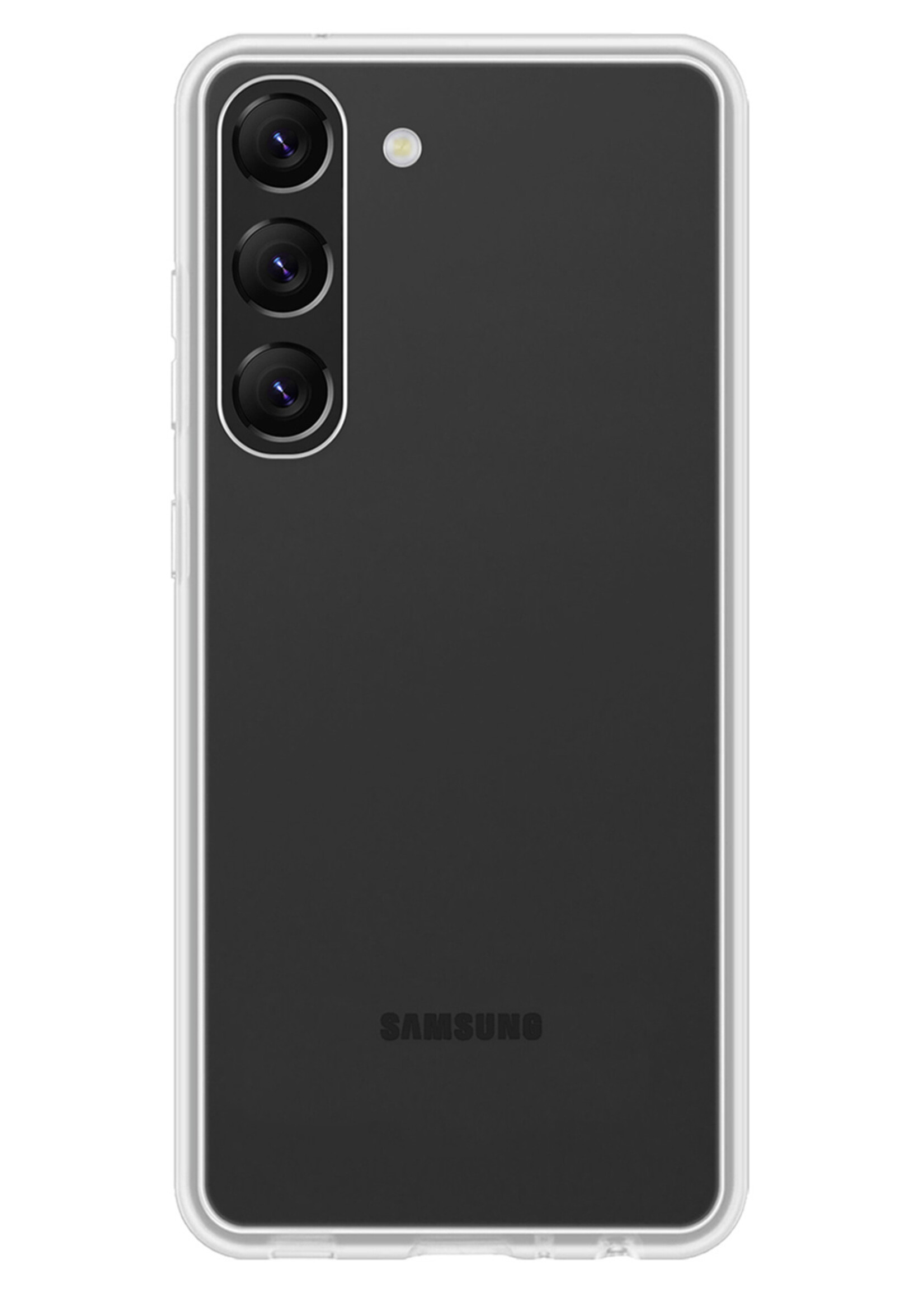 LUQ Hoesje Geschikt voor Samsung S23 Plus Hoesje Siliconen Case Met 2x Screenprotector - Hoes Geschikt voor Samsung Galaxy S23 Plus Hoes Siliconen - Transparant