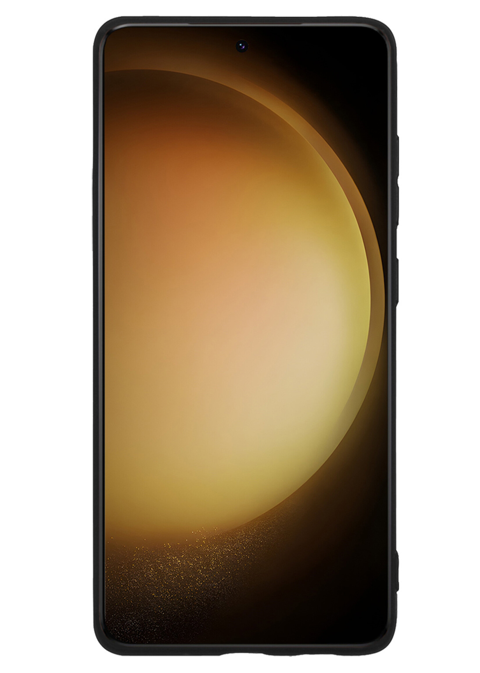 LUQ Hoesje Geschikt voor Samsung S23 Ultra Hoesje Siliconen Case Met Screenprotector - Hoes Geschikt voor Samsung Galaxy S23 Ultra Hoes Siliconen - Zwart