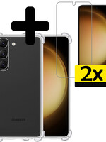 LUQ LUQ Samsung Galaxy S23 Hoesje Shockproof Met 2x Screenprotector
