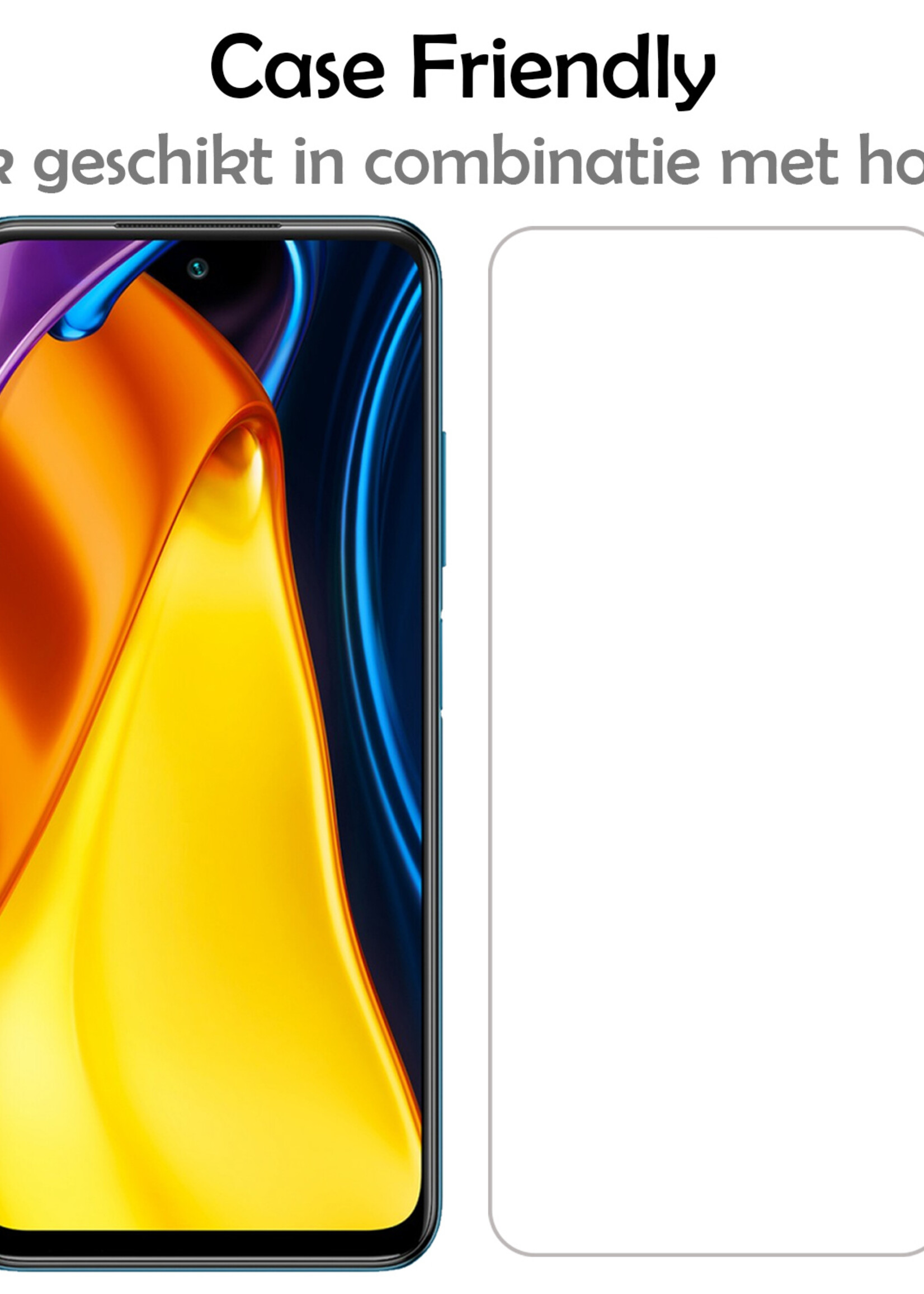 LUQ Screenprotector Geschikt voor Poco M3 Pro Screenprotector Beschermglas Gehard Glas - Screenprotector Geschikt voor Xiaomi Poco M3 Pro Screenprotector Glas