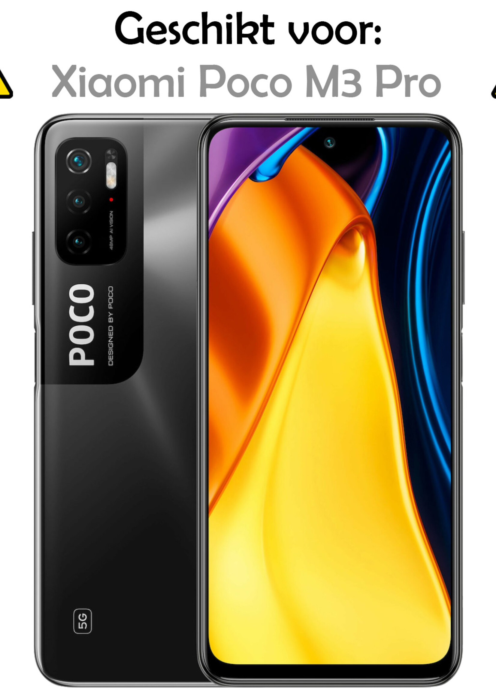 LUQ Screenprotector Geschikt voor Poco M3 Pro Screenprotector Beschermglas Gehard Glas - Screenprotector Geschikt voor Xiaomi Poco M3 Pro Screenprotector Glas