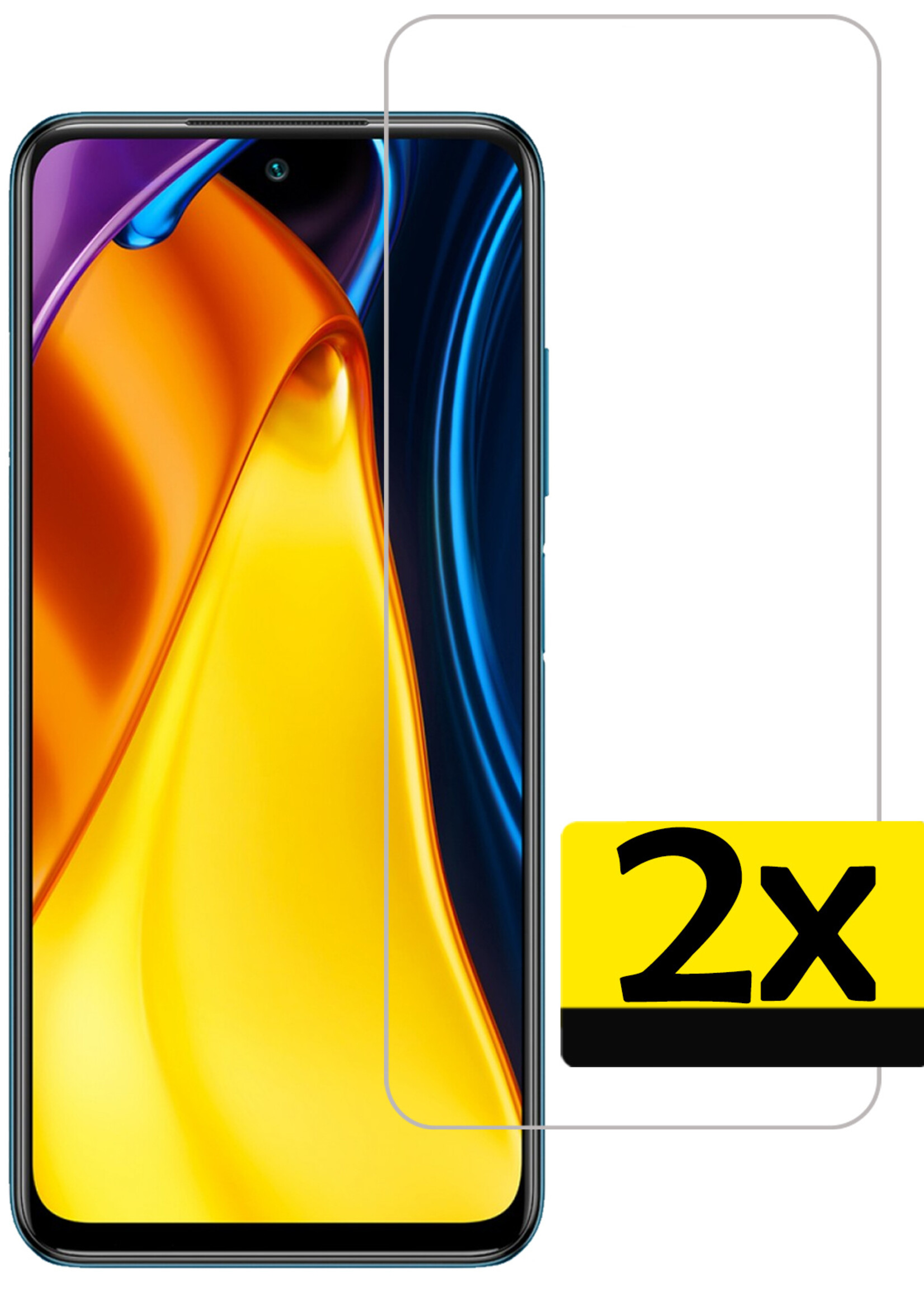 LUQ Screenprotector Geschikt voor Poco M3 Pro Screenprotector Beschermglas Gehard Glas - Screenprotector Geschikt voor Xiaomi Poco M3 Pro Screenprotector Glas - 2 Stuks