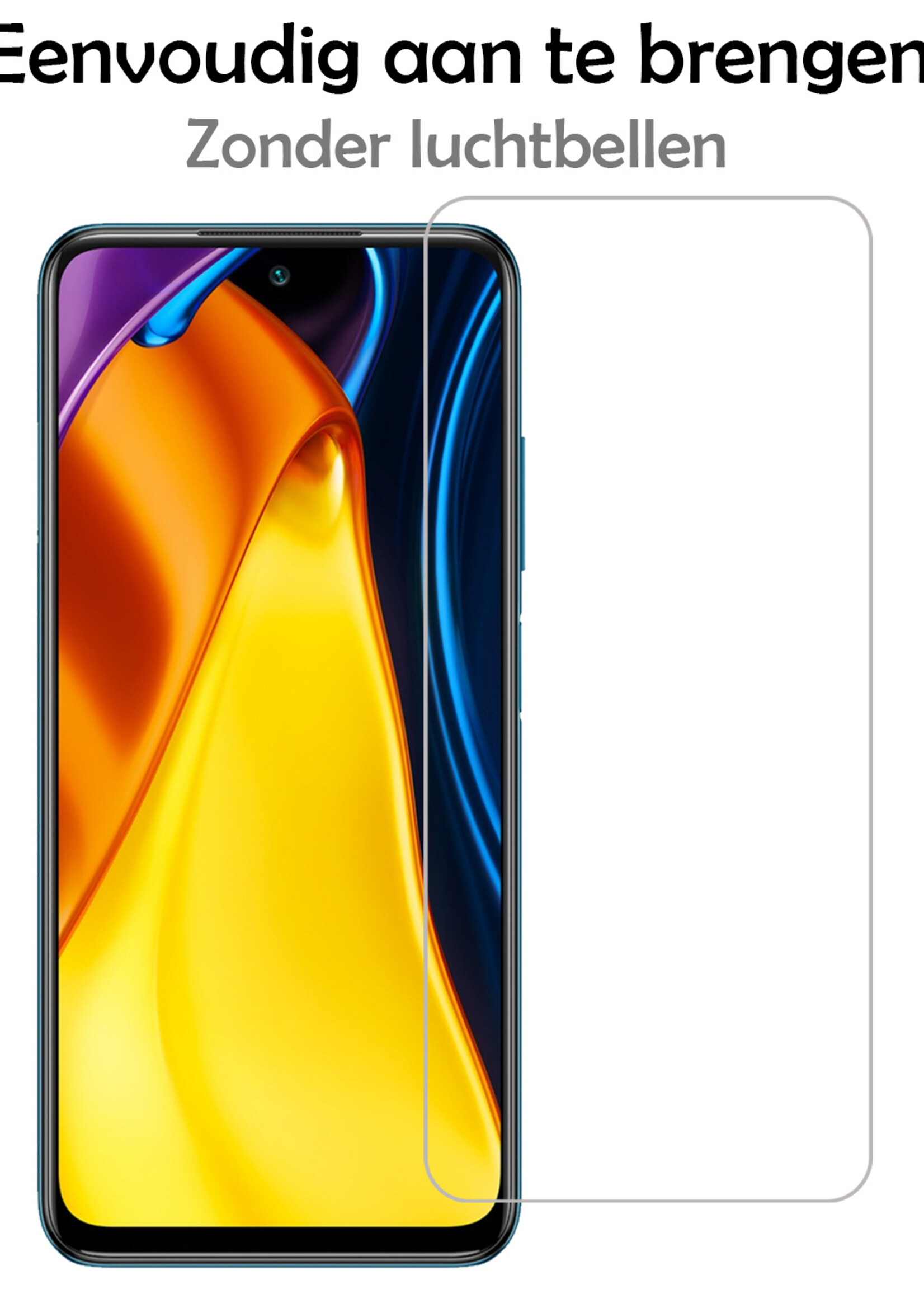 LUQ Screenprotector Geschikt voor Poco M3 Pro Screenprotector Beschermglas Gehard Glas - Screenprotector Geschikt voor Xiaomi Poco M3 Pro Screenprotector Glas - 2 Stuks