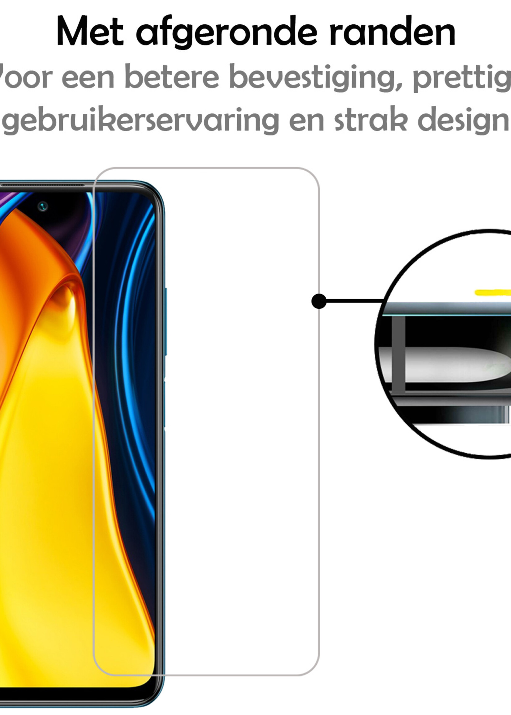 LUQ Screenprotector Geschikt voor Poco M3 Pro Screenprotector Beschermglas Gehard Glas - Screenprotector Geschikt voor Xiaomi Poco M3 Pro Screenprotector Glas - 2 Stuks