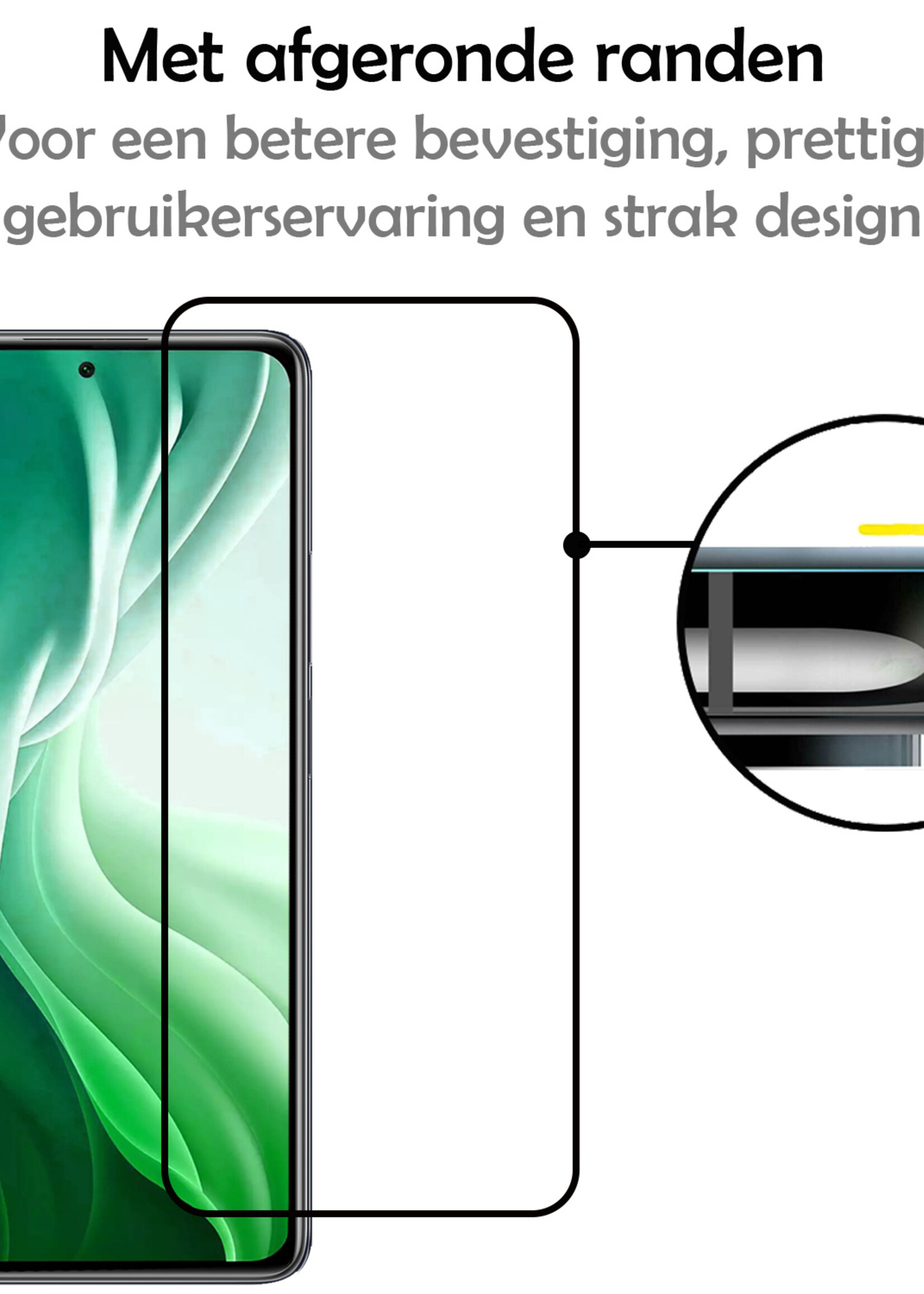 LUQ Screenprotector Geschikt voor Xiaomi Mi 11i Screenprotector Beschermglas Gehard Glas - Screenprotector Geschikt voor Xiaomi Mi 11i Screenprotector Glas