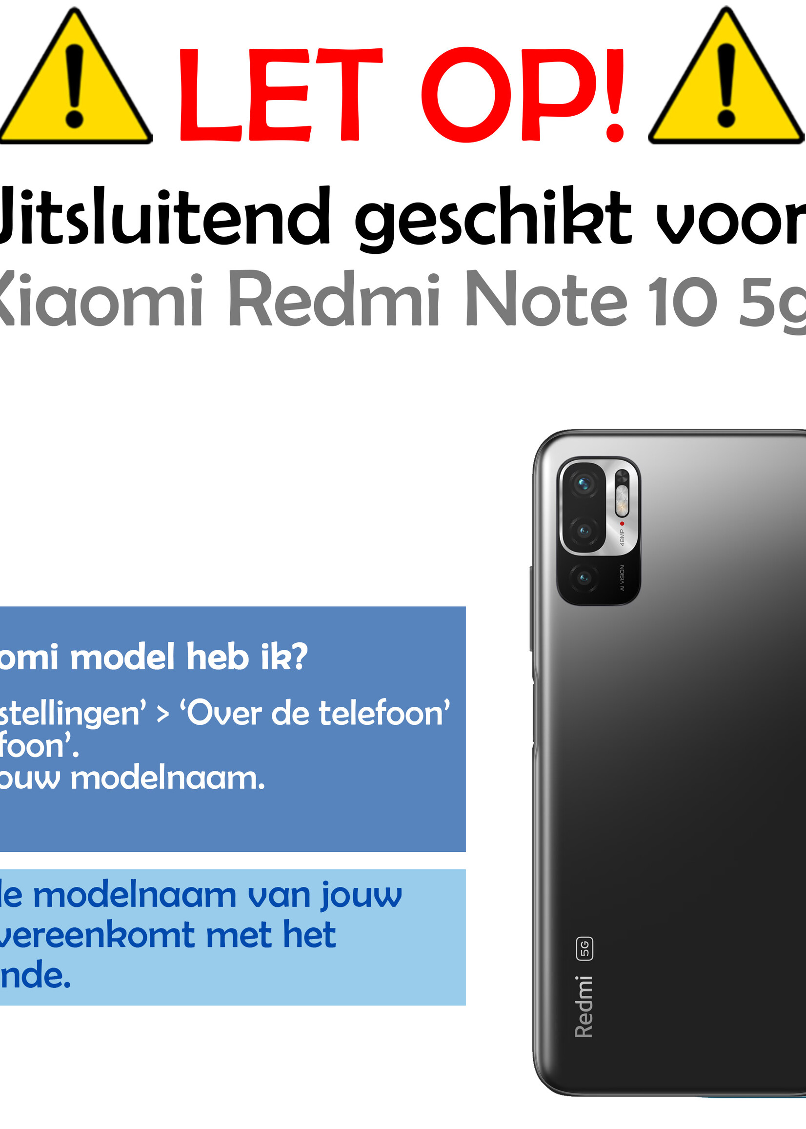 LUQ Xiaomi Redmi Note 10 5G Screenprotector Beschermglas Gehard Glas - Xiaomi Redmi Note 10 5G Screen Protector Glas Extra Sterk