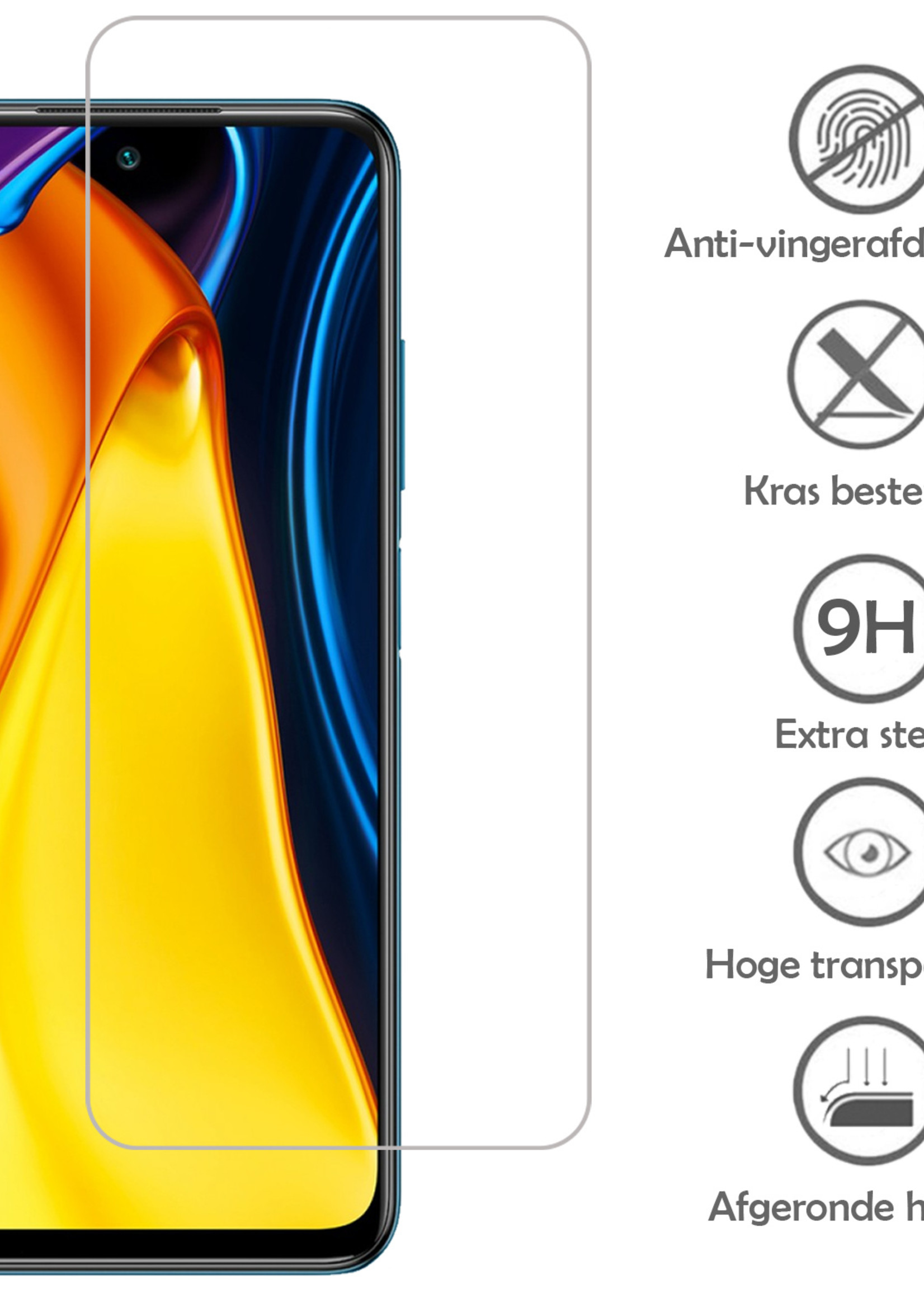 Xiaomi Redmi Note 10 5G Screenprotector Beschermglas Gehard Glas - Xiaomi Redmi Note 10 5G Screen Protector Glas Extra Sterk - 3 Stuks