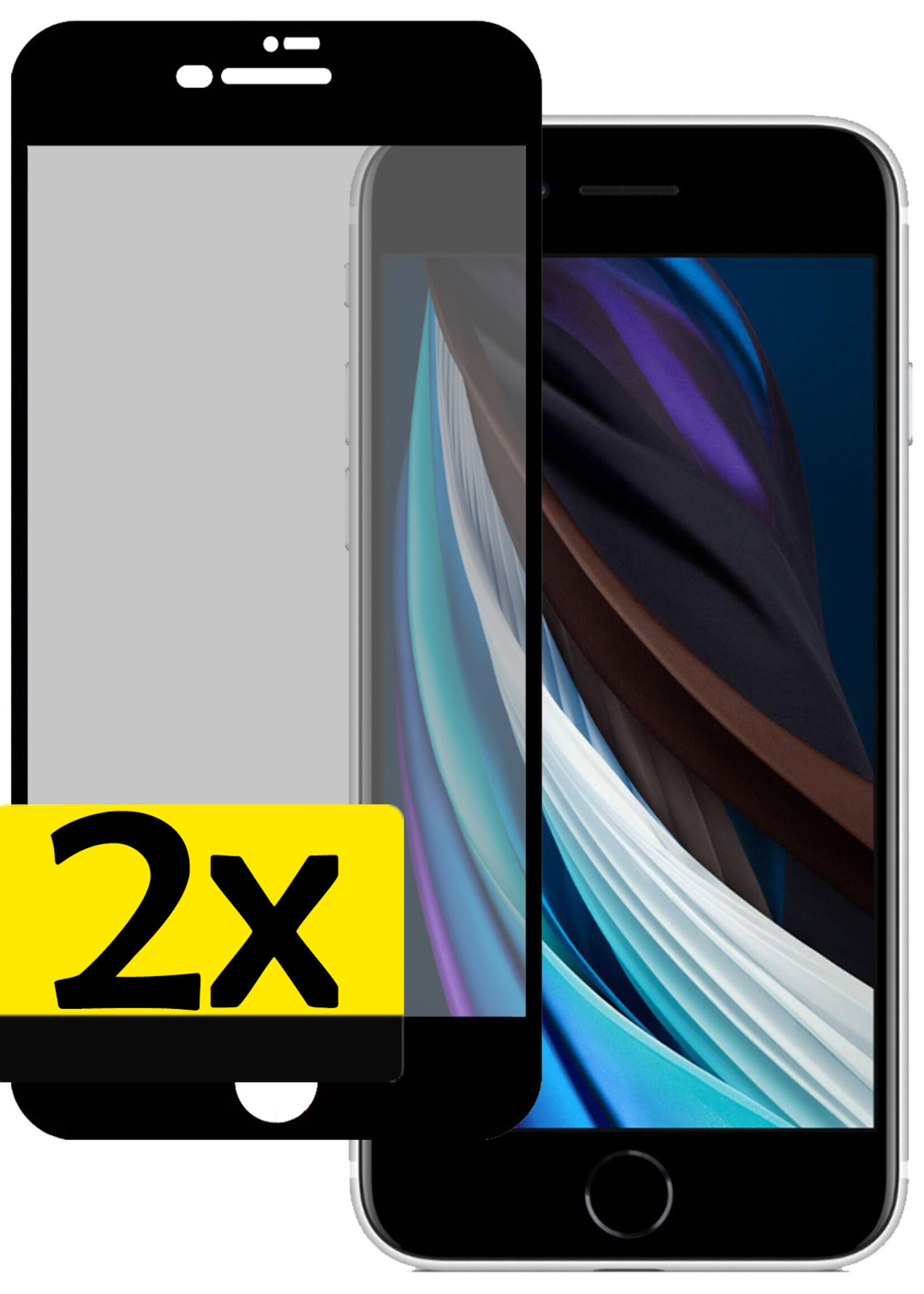 LUQ Screenprotector Geschikt voor iPhone 7 Privacy Screenprotector Bescherm Glas - Privacy Screenprotector Geschikt voor iPhone 7 Screenprotector Glas - 2 Stuks
