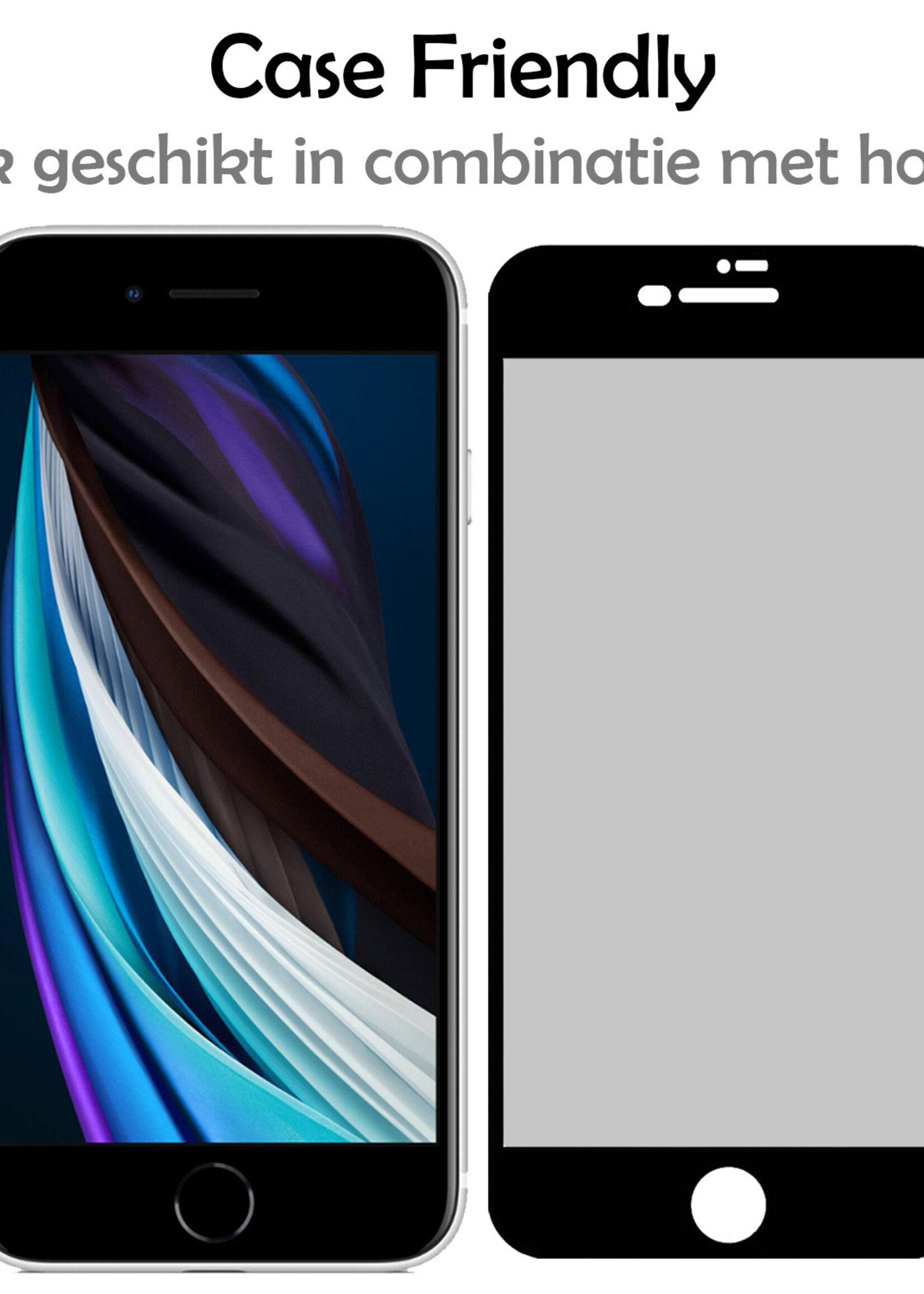 LUQ Screenprotector Geschikt voor iPhone 7 Privacy Screenprotector Bescherm Glas - Privacy Screenprotector Geschikt voor iPhone 7 Screenprotector Glas - 2 Stuks