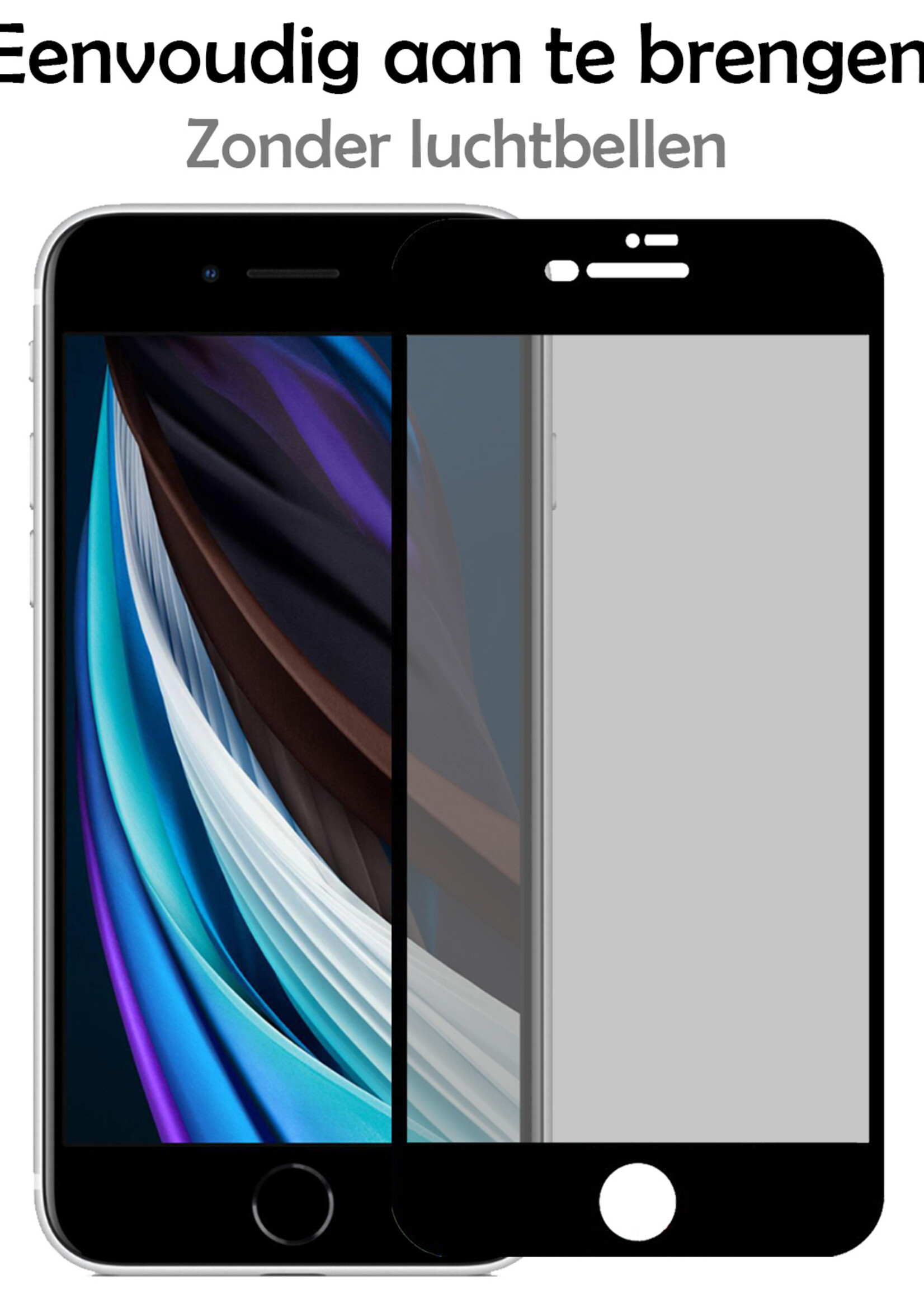LUQ Screenprotector Geschikt voor iPhone 8 Privacy Screenprotector Bescherm Glas - Privacy Screenprotector Geschikt voor iPhone 8 Screenprotector Glas - 2 Stuks