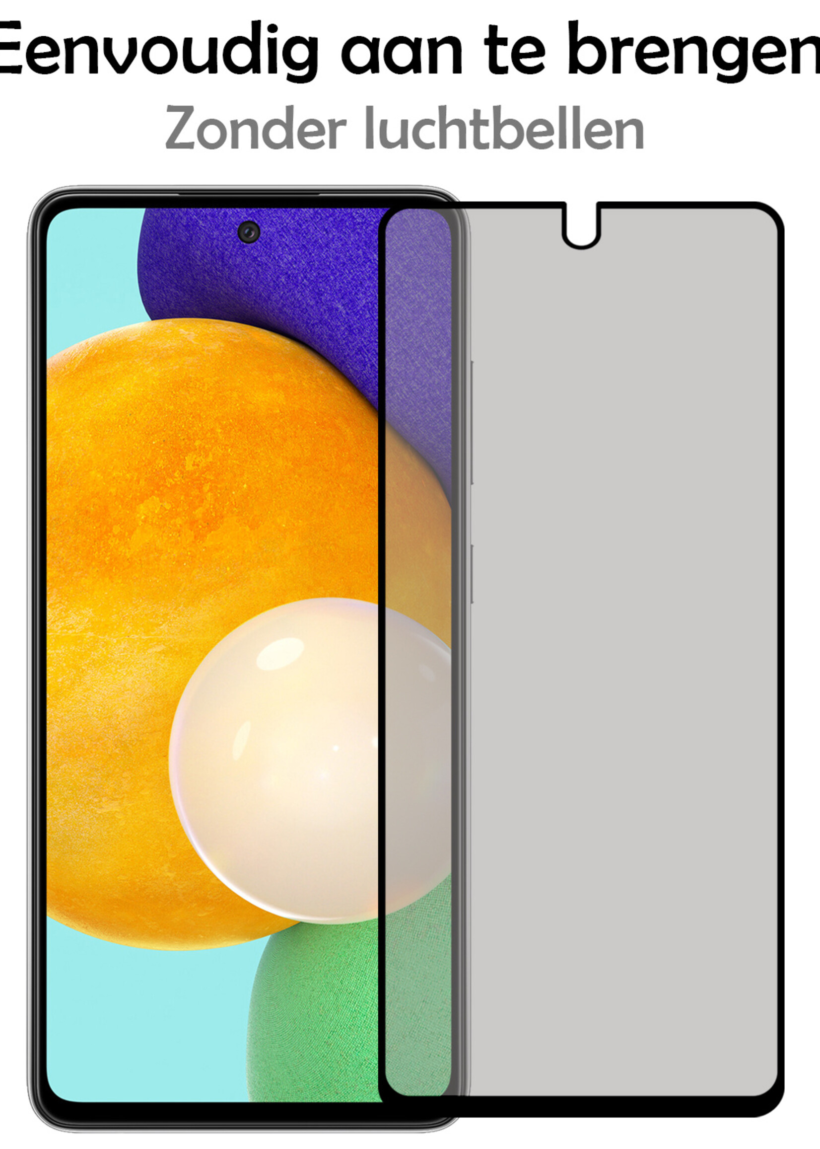 LUQ Screenprotector Geschikt voor Samsung A52 Privacy Screenprotector Bescherm Glas - Privacy Screenprotector Geschikt voor Samsung Galaxy A52 Screenprotector Glas