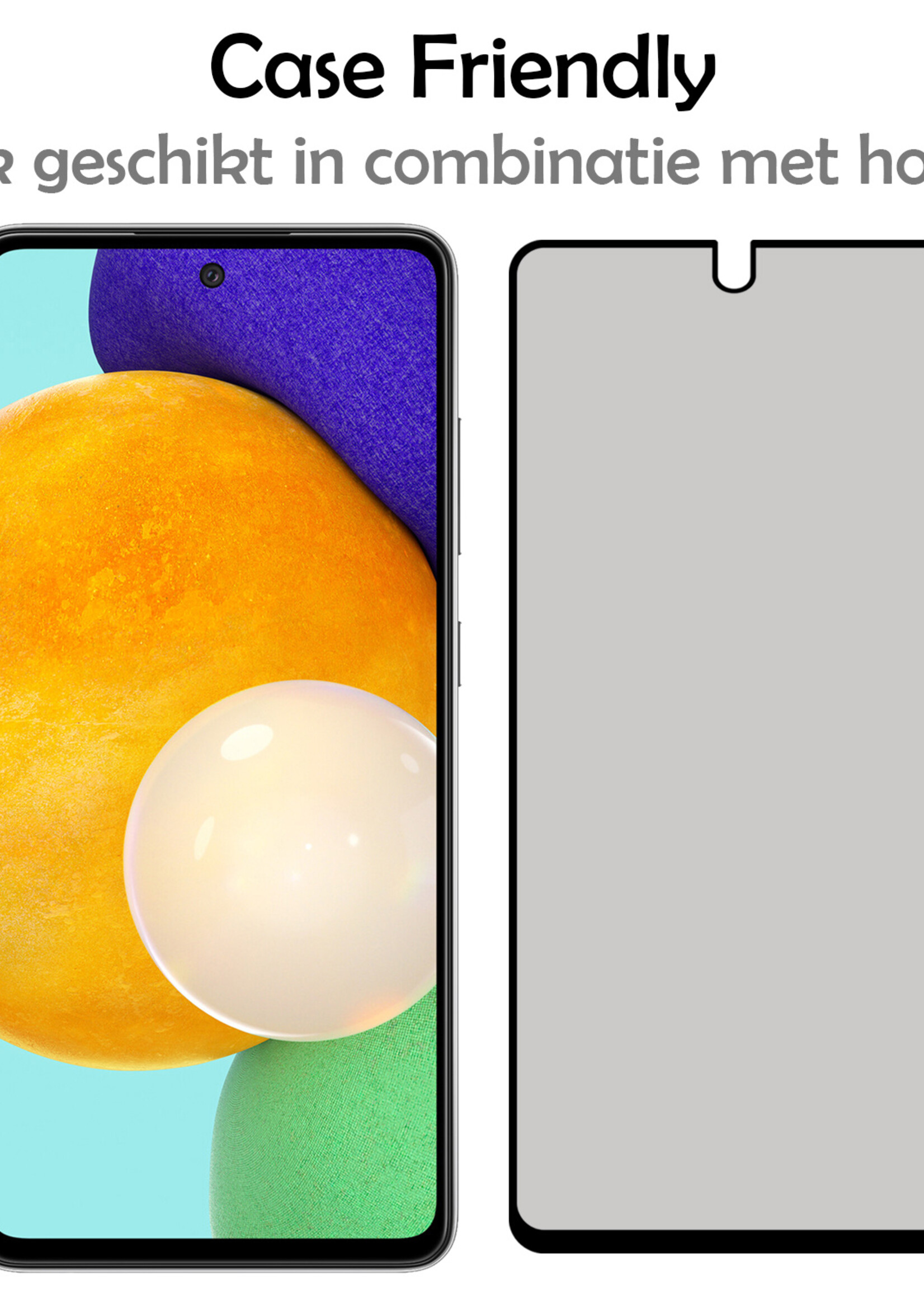 LUQ Screenprotector Geschikt voor Samsung A52 Privacy Screenprotector Bescherm Glas - Privacy Screenprotector Geschikt voor Samsung Galaxy A52 Screenprotector Glas