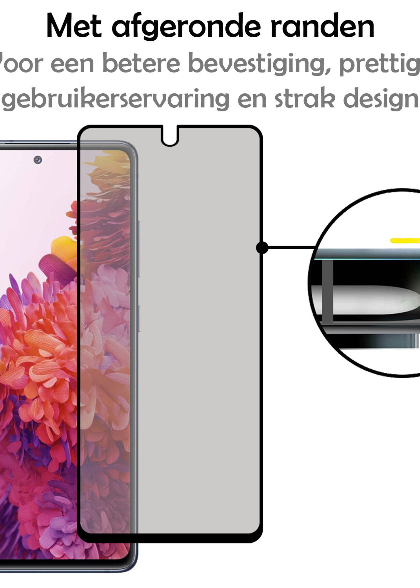 LUQ Screenprotector Geschikt voor Samsung S20 FE Privacy Screenprotector Bescherm Glas - Privacy Screenprotector Geschikt voor Samsung Galaxy S20 FE Screenprotector Glas
