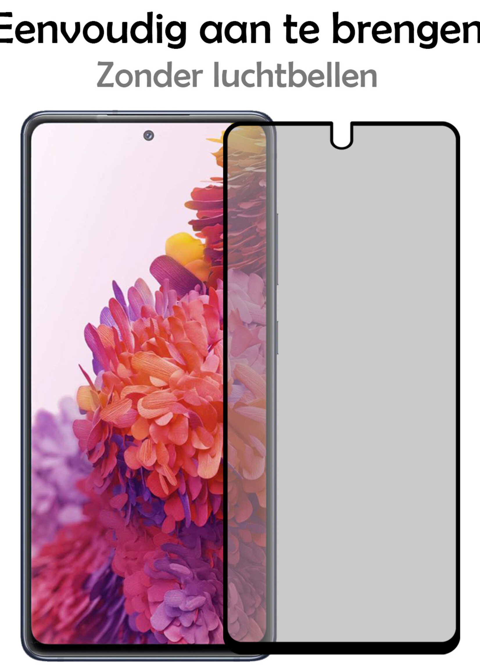 LUQ Screenprotector Geschikt voor Samsung S20 FE Privacy Screenprotector Bescherm Glas - Privacy Screenprotector Geschikt voor Samsung Galaxy S20 FE Screenprotector Glas - 2 Stuks