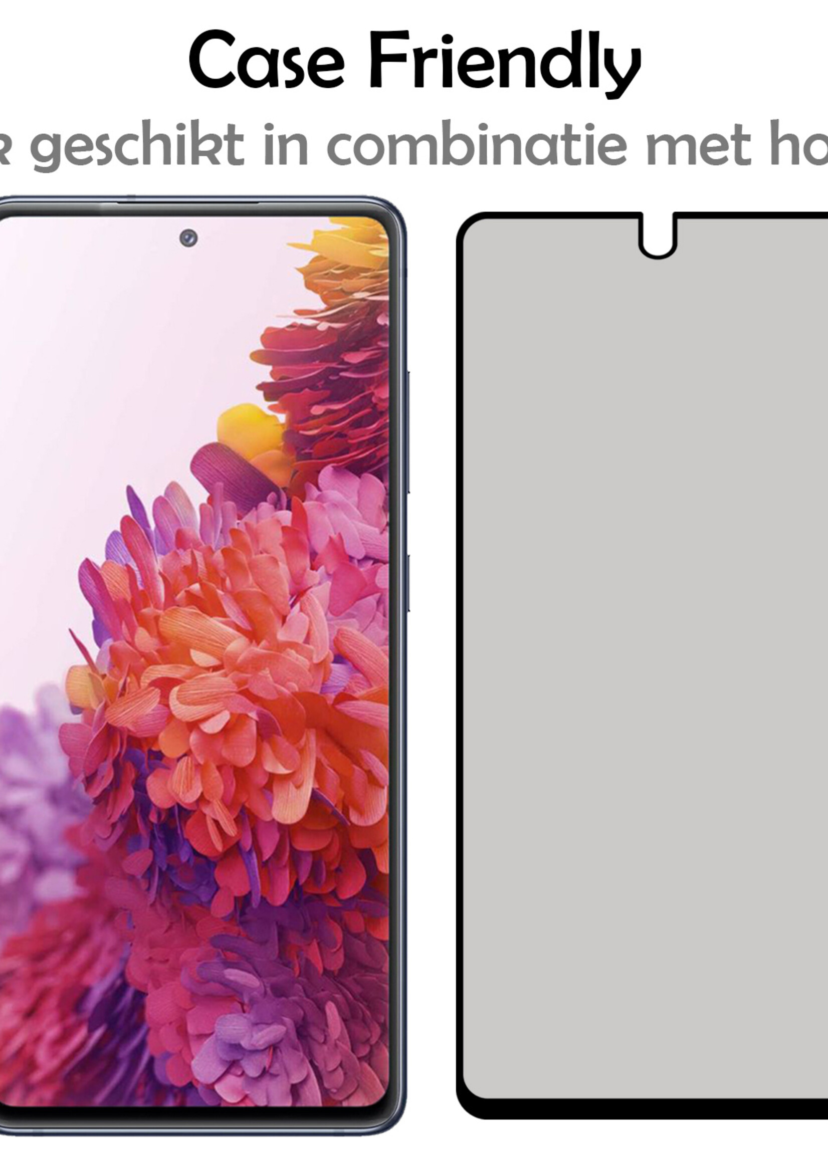 LUQ Screenprotector Geschikt voor Samsung S20 FE Privacy Screenprotector Bescherm Glas - Privacy Screenprotector Geschikt voor Samsung Galaxy S20 FE Screenprotector Glas - 2 Stuks
