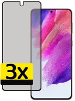 LUQ LUQ Samsung Galaxy S21FE Screenprotector Glas Privacy - 3 PACK